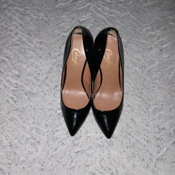 Candie's  Black Court shoes 6  shiny patent Casonic Black - Picture 3 of 7